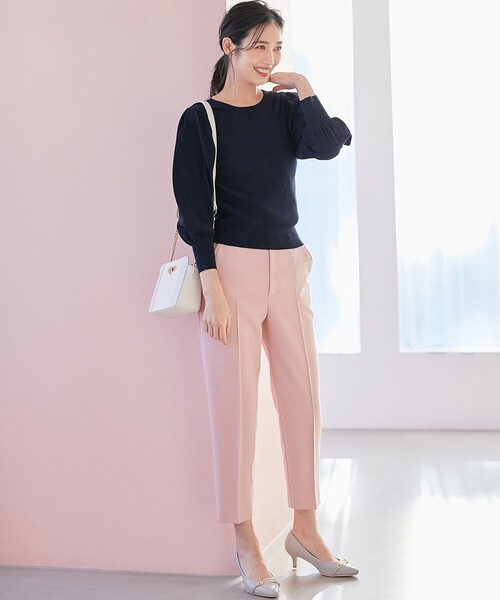 ANY SIS（エニィスィス）の「【洗える】褒めらレディ テーパード パンツ（その他パンツ・レディース・アイボリー系/ネイビー系/ブラック系3/スカイブルー系/ライトイエロー系/ピンク系/ブラック系・1/2/3）」の10枚目の写真