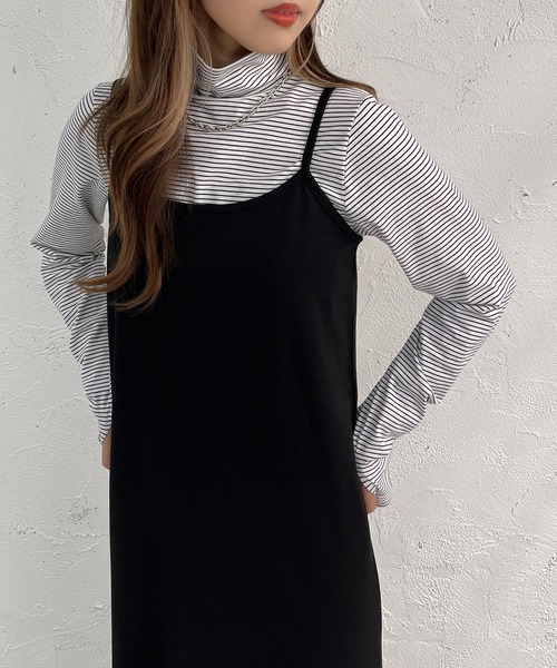 apres jour mignon（アプレジュールミニョン）の「ポンチキャミワンピース【ZOZOTOWN限定アイテム】（ワンピース・レディース・オレンジ/ライトベージュ/カーキ/ブラック/ブルー・X-LARGE/MEDIUM/SMALL）」の6枚目の写真