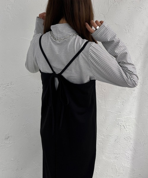 apres jour mignon（アプレジュールミニョン）の「ポンチキャミワンピース【ZOZOTOWN限定アイテム】（ワンピース・レディース・オレンジ/ライトベージュ/カーキ/ブラック/ブルー・X-LARGE/MEDIUM/SMALL）」の7枚目の写真