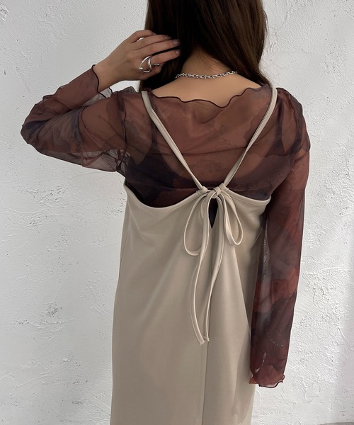 apres jour mignon（アプレジュールミニョン）の「ポンチキャミワンピース【ZOZOTOWN限定アイテム】（ワンピース・レディース・オレンジ/ライトベージュ/カーキ/ブラック/ブルー・X-LARGE/MEDIUM/SMALL）」の15枚目の写真