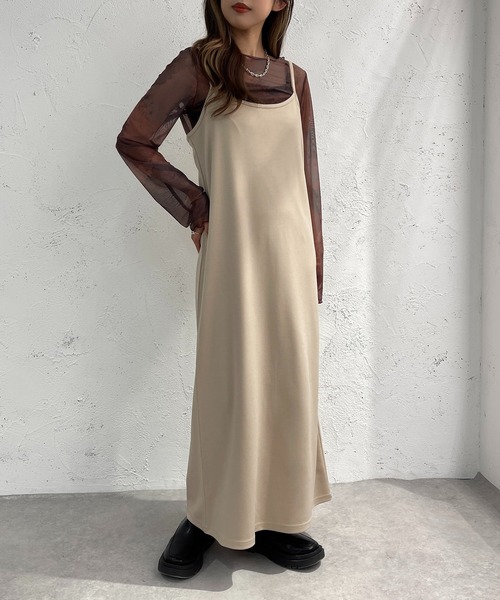 apres jour mignon（アプレジュールミニョン）の「ポンチキャミワンピース【ZOZOTOWN限定アイテム】（ワンピース・レディース・オレンジ/ライトベージュ/カーキ/ブラック/ブルー・X-LARGE/MEDIUM/SMALL）」の17枚目の写真