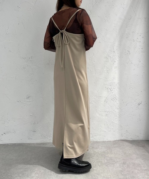 apres jour mignon（アプレジュールミニョン）の「ポンチキャミワンピース【ZOZOTOWN限定アイテム】（ワンピース・レディース・オレンジ/ライトベージュ/カーキ/ブラック/ブルー・X-LARGE/MEDIUM/SMALL）」の19枚目の写真