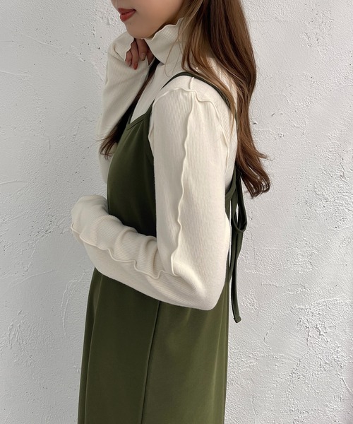 apres jour mignon（アプレジュールミニョン）の「ポンチキャミワンピース【ZOZOTOWN限定アイテム】（ワンピース・レディース・オレンジ/ライトベージュ/カーキ/ブラック/ブルー・X-LARGE/MEDIUM/SMALL）」の21枚目の写真