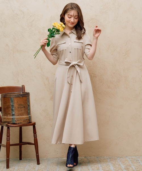 NOELA（ノエラ）の「デニムワンピース（ワンピース・レディース・オフホワイト/ダークインディゴブルー/ベージュ・S/M）」の13枚目の写真