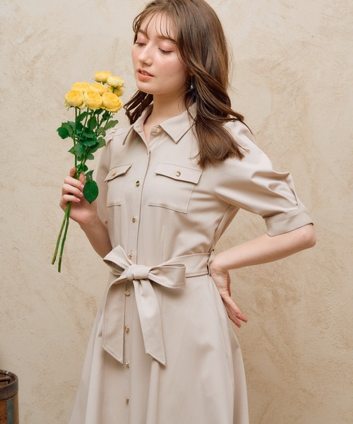 NOELA（ノエラ）の「デニムワンピース（ワンピース・レディース・オフホワイト/ダークインディゴブルー/ベージュ・S/M）」の14枚目の写真