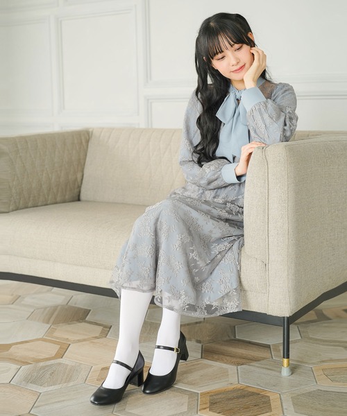 Newlyme（ニューリーミー）の「5cmヒール楽ちんストラップパンプス（パンプス・レディース・ブラック/クリアブラック/ブラウン/ホワイト・23.5cm/24cm/24.5cm/22.5cm/23cm/25cm/25.5cm）」の13枚目の写真