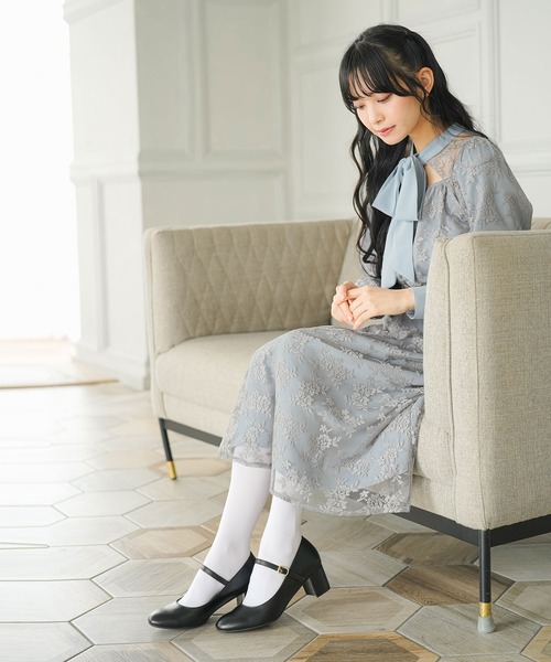 Newlyme（ニューリーミー）の「5cmヒール楽ちんストラップパンプス（パンプス・レディース・ブラック/クリアブラック/ブラウン/ホワイト・23.5cm/24cm/24.5cm/22.5cm/23cm/25cm/25.5cm）」の15枚目の写真