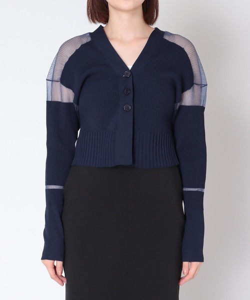 Three Four Time（ｽﾘｰﾌｫｰﾀｲﾑ）の「シアーニットショートカーディガン（カーディガン/ボレロ・レディース・ブルー/ネイビー/オレンジ・FREE）」の22枚目の写真