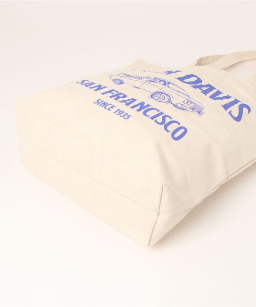 BEN DAVIS（ベンデイビス）の「【BEN DAVIS】ORGANIC PRINT TOTE（トートバッグ・レディース・ホワイト×ネイビー・FREE）」の3枚目の写真