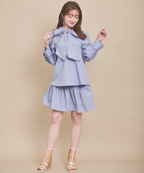 31 Sons de mode ミニワンピース 長袖 新品未使用　タグ付き 31 Sons de mode ワンピース ベルト付きミニニットワンピース
