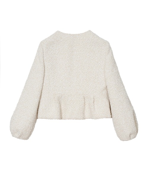 ANAYI（アナイ）の「【セットアップ対応商品】ホワイトラメツイードパフ袖 ジャケット（ノーカラージャケット・レディース・オフホワイト・38/36）」の19枚目の写真