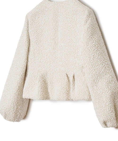 ANAYI（アナイ）の「【セットアップ対応商品】ホワイトラメツイードパフ袖 ジャケット（ノーカラージャケット・レディース・オフホワイト・38/36）」の14枚目の写真