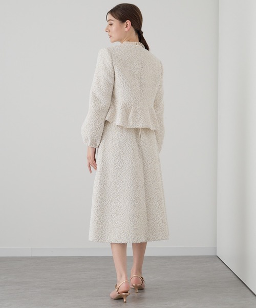 ANAYI（アナイ）の「【セットアップ対応商品】ホワイトラメツイードパフ袖 ジャケット（ノーカラージャケット・レディース・オフホワイト・38/36）」の16枚目の写真