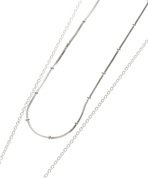 INDIVI（インディヴィ）の「◆2WAY2連ドロップネックレス（ネックレス・レディース・シルバー/ゴールド・00）」の3枚目の写真