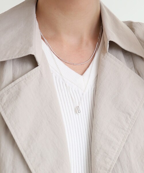 INDIVI（インディヴィ）の「◆2WAY2連ドロップネックレス（ネックレス・レディース・シルバー/ゴールド・00）」の8枚目の写真