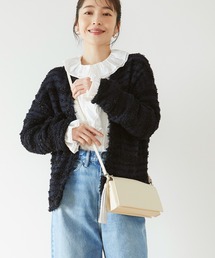 【TREASURE TOPKAPI/トプカピ トレジャー】 スムースレザー ロングタッセル付き ショルダーバッグ