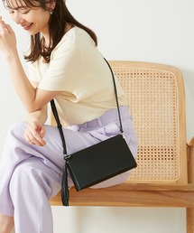 【TREASURE TOPKAPI/トプカピ トレジャー】 スムースレザー ロングタッセル付き ショルダーバッグ