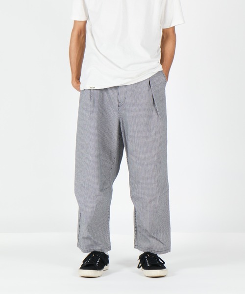 SETTO（セット）の「NAJA PANTS：千鳥柄ワイドパンツ（その他パンツ・レディース・インディゴブルー・28inch/30inch）」の4枚目の写真