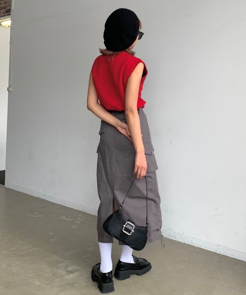 SHAGGIE（シャギー）の「シンプルニットベレー帽（ハンチング/ベレー帽・レディース・ブラック/ホワイト/グレー・FREE）」の15枚目の写真