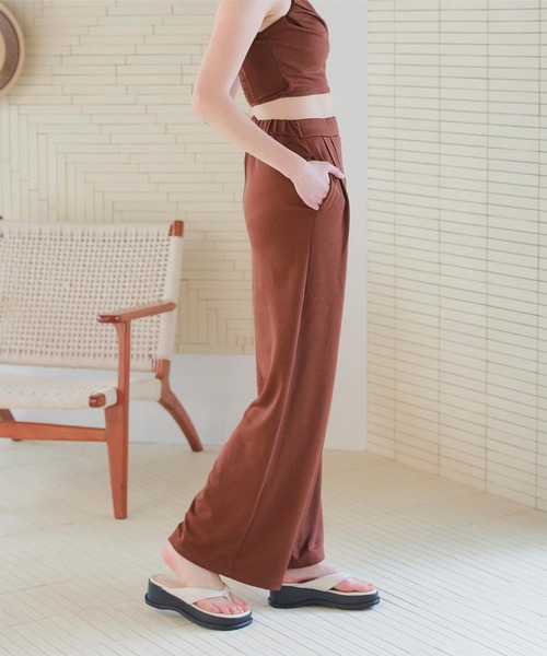 SEA DRESS（シードレス）の「マキシ丈バックゴムワイドパンツ（その他パンツ・レディース・ブラウン/ブラック・S/M/TM/L）」の13枚目の写真