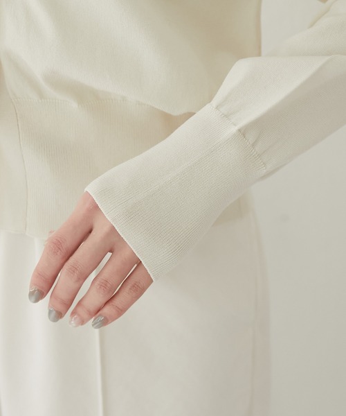 COLLAGE GALLARDAGALANTE（コラージュガリャルダガランテ）の「クールタッチショートカーディガン（カーディガン/ボレロ・レディース・アイボリー/ライム/ブラック/ネイビー/ピンク/ライトグレー/オレンジ・FREE）」の11枚目の写真