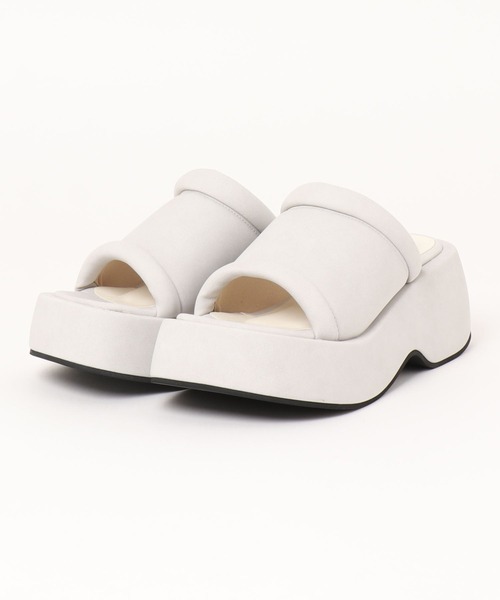 Noubel Voug Relax（ヌーベルヴォーグリラックス）の「厚底ウェッジソールミュール（サンダル・レディース・ベージュ/ブラック/アイボリー・S/M/L/LL/3L）」の2枚目の写真