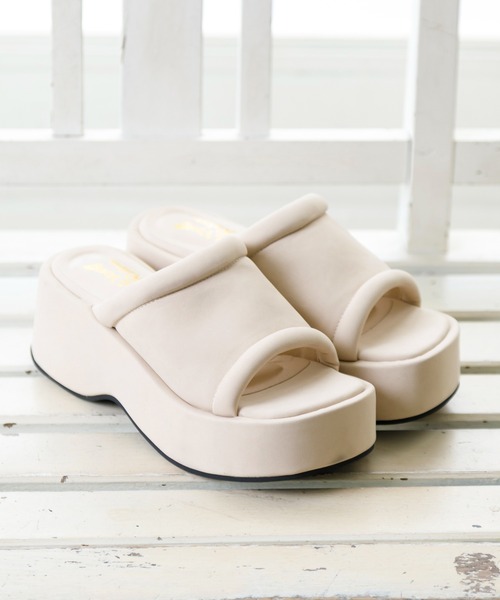 サンダル・ミュール nuus NOTE STRING PLATFORM SANDAL nuus NOTE STRING PLATFORM SANDAL (サンダル・ミュール