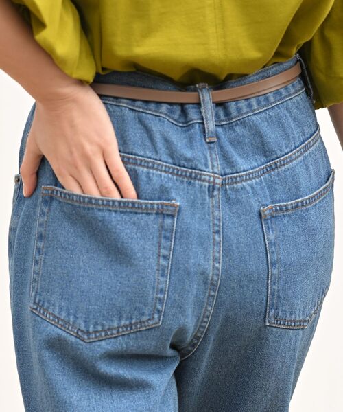 rps（アールピーエス）の「デニムテーパードパンツ（デニムパンツ・レディース・アイボリー/ブルー・M/L）」の10枚目の写真