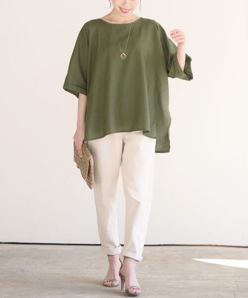 rps（アールピーエス）の「デニムテーパードパンツ（デニムパンツ・レディース・アイボリー/ブルー・M/L）」の11枚目の写真