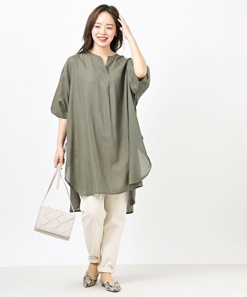 rps（アールピーエス）の「デニムテーパードパンツ（デニムパンツ・レディース・アイボリー/ブルー・M/L）」の7枚目の写真