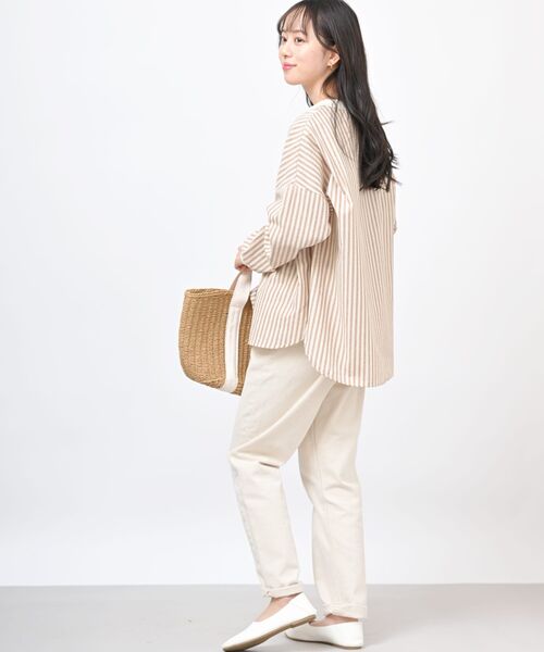 rps（アールピーエス）の「デニムテーパードパンツ（デニムパンツ・レディース・アイボリー/ブルー・M/L）」の21枚目の写真