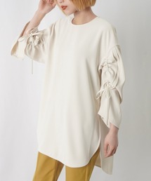 LUCA/LADY LUCK LUCA | LC/LLL 袖フリルクルーネックブラウス / ドロストリボンブラウス(シャツ/ブラウス)