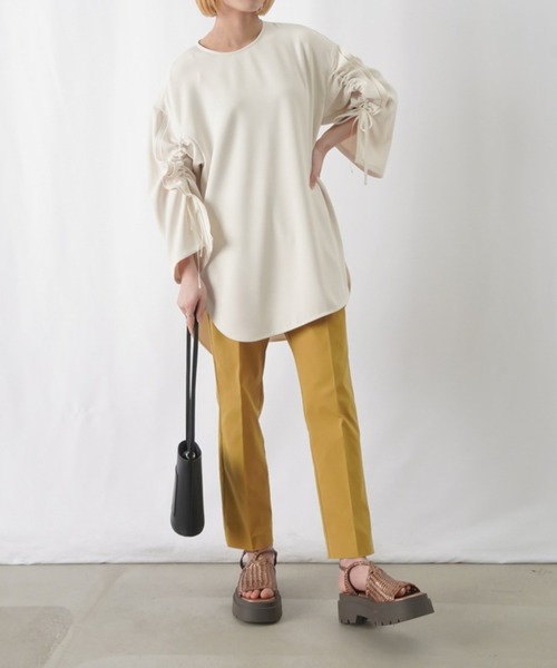 LUCA/LADY LUCK LUCA（ルカ/レディラックルカ）の「LC/LLL 袖フリルクルーネックブラウス / ドロストリボンブラウス（シャツ/ブラウス・レディース・ネイビー/アイボリー・FREE）」の16枚目の写真