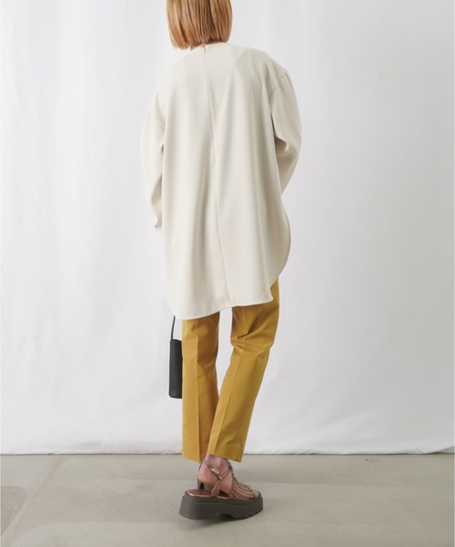 LUCA/LADY LUCK LUCA（ルカ/レディラックルカ）の「LC/LLL 袖フリルクルーネックブラウス / ドロストリボンブラウス（シャツ/ブラウス・レディース・ネイビー/アイボリー・FREE）」の11枚目の写真