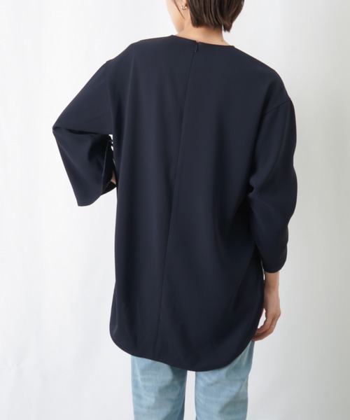 LUCA/LADY LUCK LUCA（ルカ/レディラックルカ）の「LC/LLL 袖フリルクルーネックブラウス / ドロストリボンブラウス（シャツ/ブラウス・レディース・ネイビー/アイボリー・FREE）」の15枚目の写真