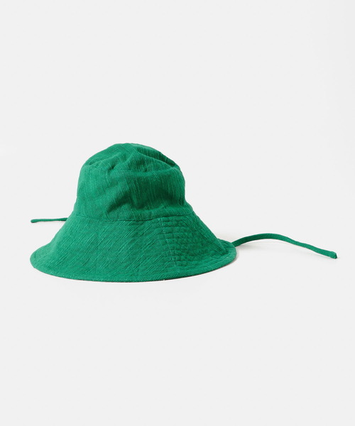 URBAN RESEARCH ROSSO WOMEN（アーバンリサーチ　ロッソ）の「sara mallika　CTN STITCH HAT（ハット・レディース・グリーン/オフホワイト・FREE）」の9枚目の写真
