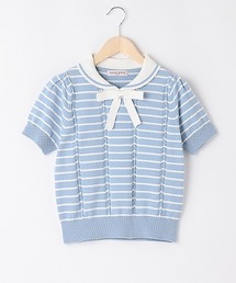 セーラー半袖ニット