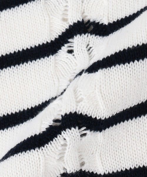 mezzo piano Junior(メゾピアノジュニア)の「セーラー半袖ニット(ニット/セーター・キッズ・ライトブルー/オフホワイト・L/M/S)」の9枚目の写真