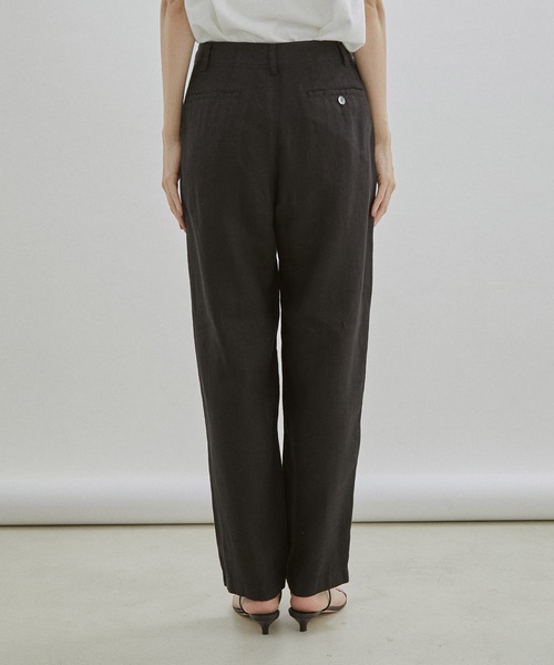 SALON adam et rope'（サロン アダム エ ロペ）の「【セットアップ対応・手洗い可能】麻ツイルベイカーパンツ（その他パンツ・レディース・ブラック/カーキ/ピンク・M/S）」の13枚目の写真