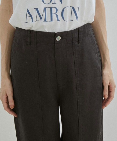 SALON adam et rope'（サロン アダム エ ロペ）の「【セットアップ対応・手洗い可能】麻ツイルベイカーパンツ（その他パンツ・レディース・ブラック/カーキ/ピンク・M/S）」の17枚目の写真