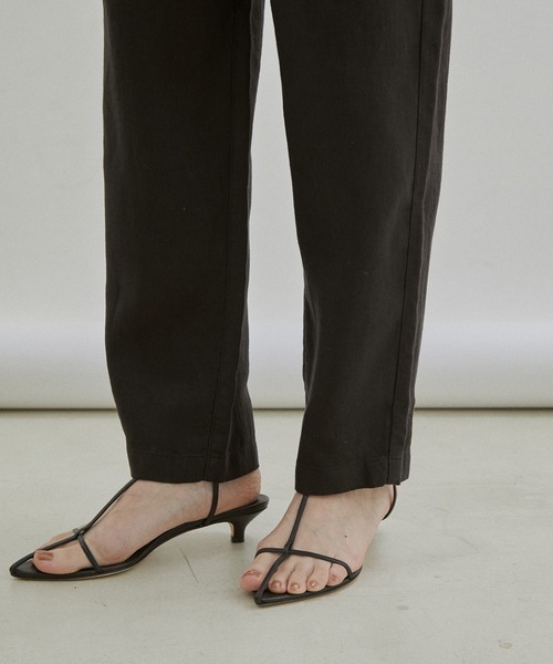 SALON adam et rope'（サロン アダム エ ロペ）の「【セットアップ対応・手洗い可能】麻ツイルベイカーパンツ（その他パンツ・レディース・ブラック/カーキ/ピンク・M/S）」の19枚目の写真