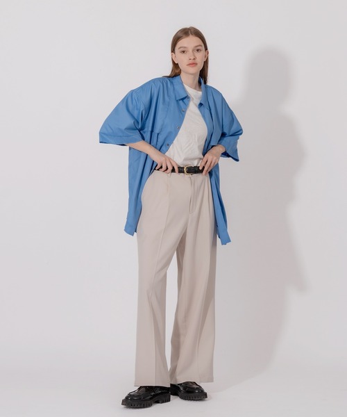 ONCILY(オンシェリー)の「DAMAGE DESIGN LOOSE SHIRT / ダメージデザインルーズシャツ(シャツ/ブラウス・メンズ・ライトピンク/ブルー/オフホワイト・MEDIUM/LARGE)」の5枚目の写真
