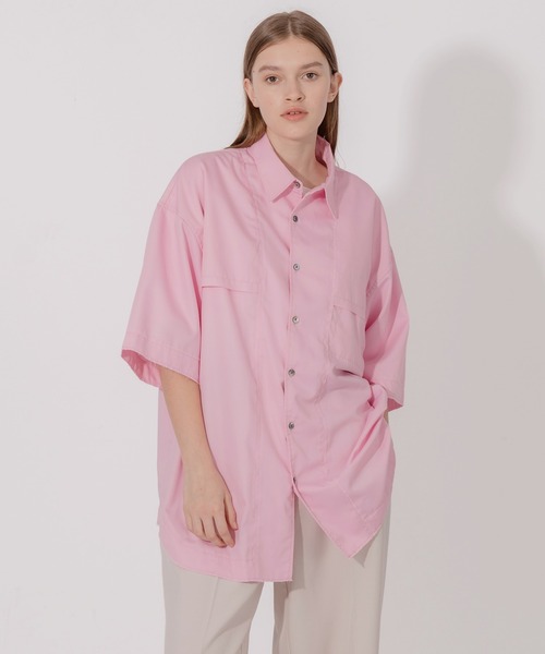 ONCILY(オンシェリー)の「DAMAGE DESIGN LOOSE SHIRT / ダメージデザインルーズシャツ(シャツ/ブラウス・メンズ・ライトピンク/ブルー/オフホワイト・MEDIUM/LARGE)」の17枚目の写真