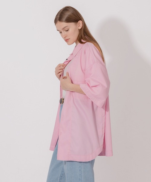 ONCILY(オンシェリー)の「DAMAGE DESIGN LOOSE SHIRT / ダメージデザインルーズシャツ(シャツ/ブラウス・メンズ・ライトピンク/ブルー/オフホワイト・MEDIUM/LARGE)」の12枚目の写真