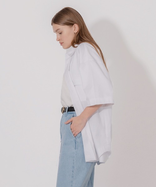 ONCILY(オンシェリー)の「DAMAGE DESIGN LOOSE SHIRT / ダメージデザインルーズシャツ(シャツ/ブラウス・メンズ・ライトピンク/ブルー/オフホワイト・MEDIUM/LARGE)」の16枚目の写真