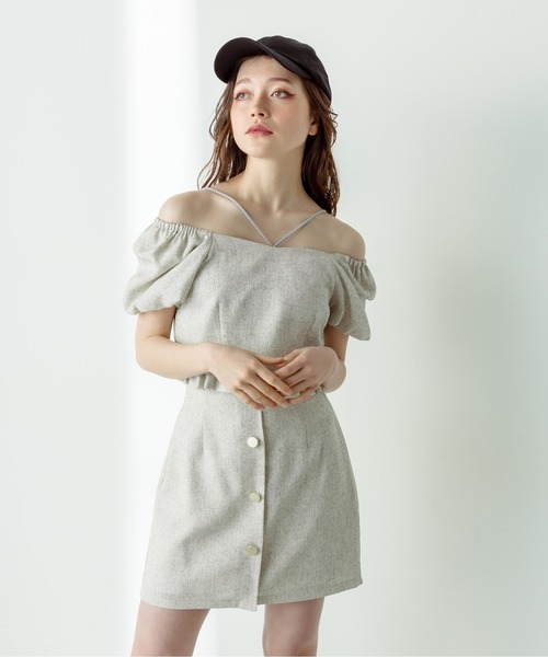 OLIVE des OLIVE（オリーブデオリーブ）の「little orun バルーン袖ブラウス（シャツ/ブラウス・レディース・レッド/サックスブルー/アイボリー・FREE）」の14枚目の写真