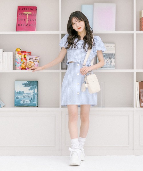 OLIVE des OLIVE（オリーブデオリーブ）の「little orun バルーン袖ブラウス（シャツ/ブラウス・レディース・レッド/サックスブルー/アイボリー・FREE）」の17枚目の写真