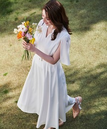 ノエラ　袖スリットワンピース　ネイビー　S ノエラ Noela 【WEB限定】袖スリットワンピース （ネイビー