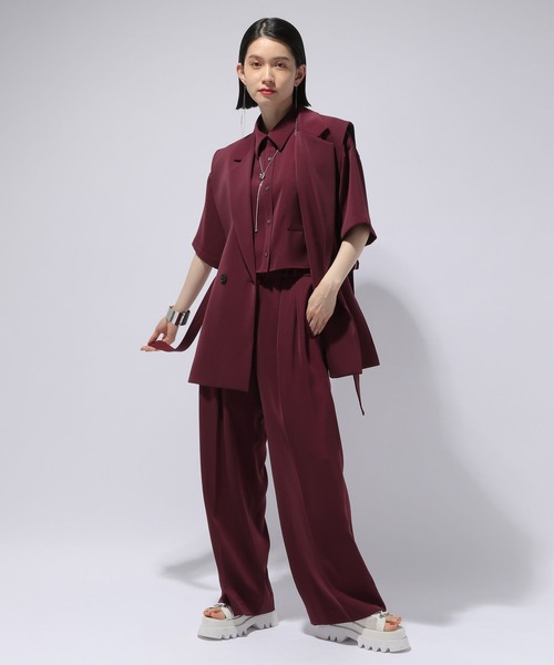 HARE(ハレ)の「トロミショートシャツ(HARE)(シャツ/ブラウス・レディース・ブラック/ベージュ/ブルー/ボルドー/グリーン系その他・FREE)」の15枚目の写真