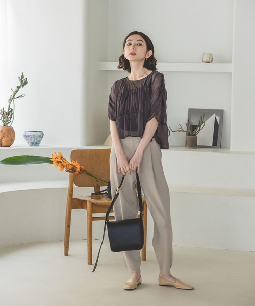 eL（エル）の「【eL】Sheer Shirring Pullover/194475（シャツ